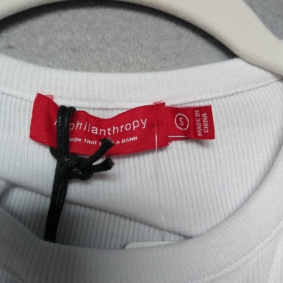 m:philanthropy Marlin Cut Out Tank Womens S White Modal Stretch Ruched Sides - Picture 5 of 8